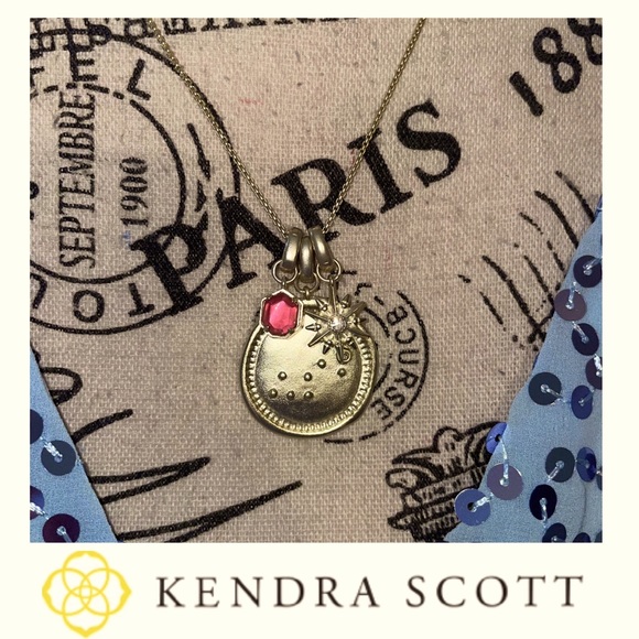 Kendra Scott SCORPIO Necklace Zodiac, Coin & Birthstone NWT - Picture 2 of 9